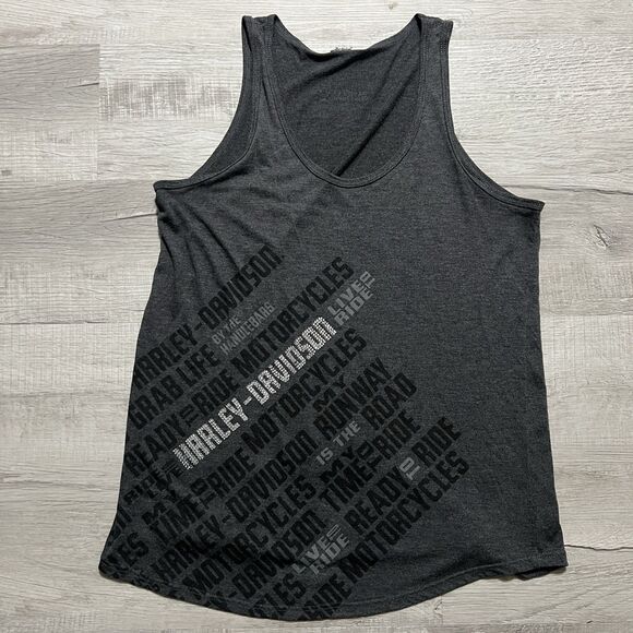 Harley-Davidson Tops - Harley Davidson Tank Top Womens Medium Henley Tank Top Boston MA